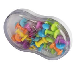 Korktahvli naelad,kollased 20 tk plastkarbis