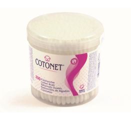 Vatitikud COTONET 200 tk. ümmarguses karbis