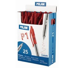 Pastapliiats MILAN P1 1mm 25 tk karbis, läbipaistev korpus