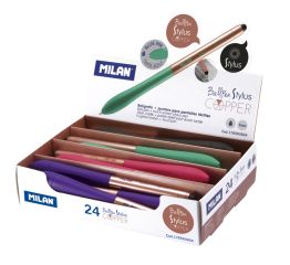 Pastapliiats MILAN Stylus 1 mm puutetundliku otsaga, sinine, karbis 24 tk