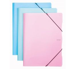 Dokumendimapp PASTELL 3 klapi ja nurgakummidega A4