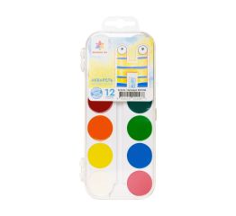 Akvarellid GAMMA`UA 12 värvi , plastkarbis