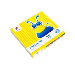 Plastiliin GAMMA`UA 12 värvikarbis 192g