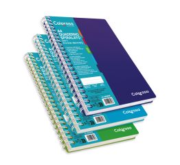Spiraalkaustik COLOROSA A4 jagajatega, plastkaanega, 120 lehte jooneline