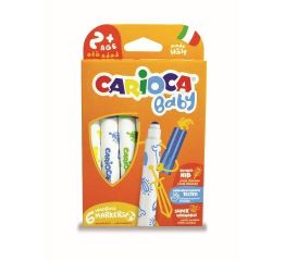 Viltpliiatsid CARIOCA BABY 2+, 6 tk jämedad, karbis