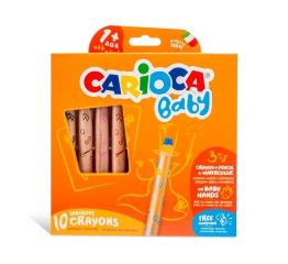 Rasvakriidid CARIOCA BABY JUMBO 1+ puitümbrises 10 tk+teritaja