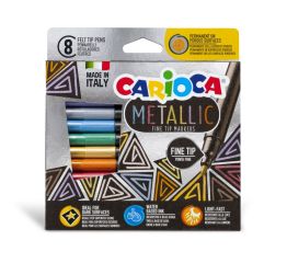 Viltpliiatsid CARIOCA METALLIC 8 tk karbis