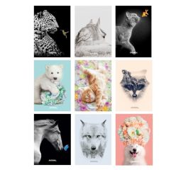 Kaustik A4 LOOMAD 40 lehte ruuduline