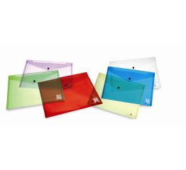 Dokumendiümbrik trukiga plastik assortii