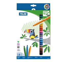 Viltpliiatsid MILAN koon 0,5 mm 18 tk karbis