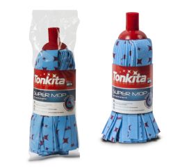 Antibakteriaalne mopp ribadega ARIX sinine, keeratava otsaga