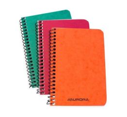 Spiraalmärkmik 75x110 mm 40 lehte ruuduline