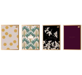 Kaustik/märkmik  A5 SATIN GOLD 96 lehte ruuduline - kõva kaas