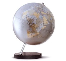 Gloobus LINEA DESERTO Ø30 cm – ingliskeelne, metalse tooniga