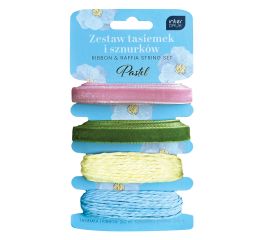 Kinkepaela ja -kummi komplekt:pael 2*2m, kumm 2*5m, pastelne