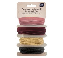 Kinkepaela ja -kummi komplekt: :pael 2*2m, kumm 2*5m, SATIN GOLD