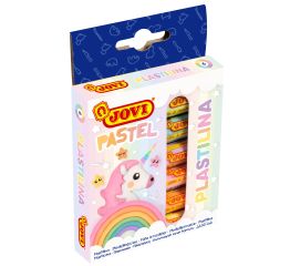 Plastiliin JOVI 6x15 g pastelsed värvid, riputatavas pappkarbis