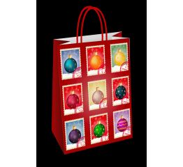 Sangadega jõulukott JÕULUKUULID 26x12x35