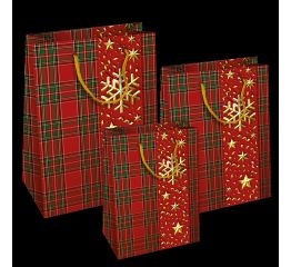 Sangadega jõulukott PUNASED JÕULUD 25x12x35