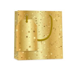 Sangadega jõulukott KULDSED TÄHED 15x6x14,5