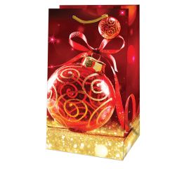 Sangadega jõulukott PUNANE KUUL 11x6,5x21