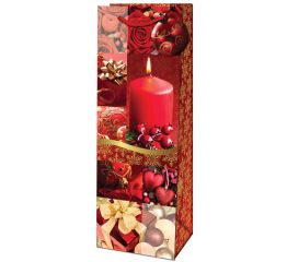 Sangadega pudelikott PUNANE KÜÜNAL 12,6x8,9x36