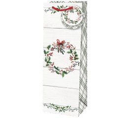 Sangadega jõulupudelikott PÜHADEKS KOJU 12,6x8,9x36