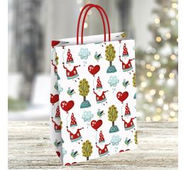 Sangadega jõulukott JÕULUVANA ÕHUPALLIGA 23x10x29