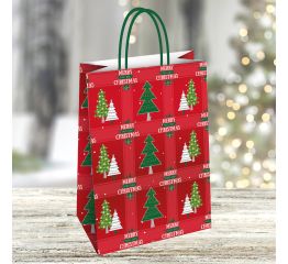 Sangadega jõulukott KUUSED 23x10x29