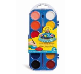 Akvarellid CARIOCA12 värvi läbim 30mm+pintsel