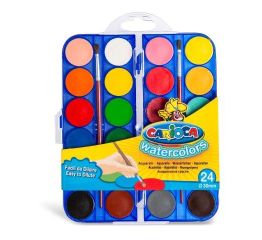 Akvarellid CARIOCA24 värvi läbim 30mm+pintsel