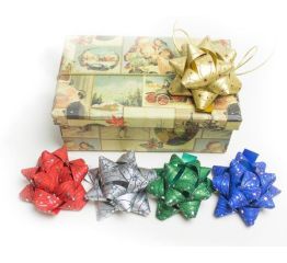 Rosett KERRY reflex diam.6,5cm-pael 15mm, tähekesed (5 värvi)