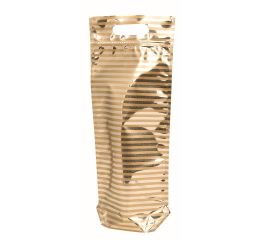 Kinkekott pudelile, fooliumist, sanga ja põhjaga, taassuletav, 18 x 37,5 + 5,5 x 10 cm, assortii,70 tk