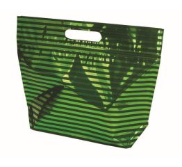 Kinkekott fooliumist, sanga ja põhjaga, taassuletav, 32 x 19,5 + 5,5 x 10 cm, assortii